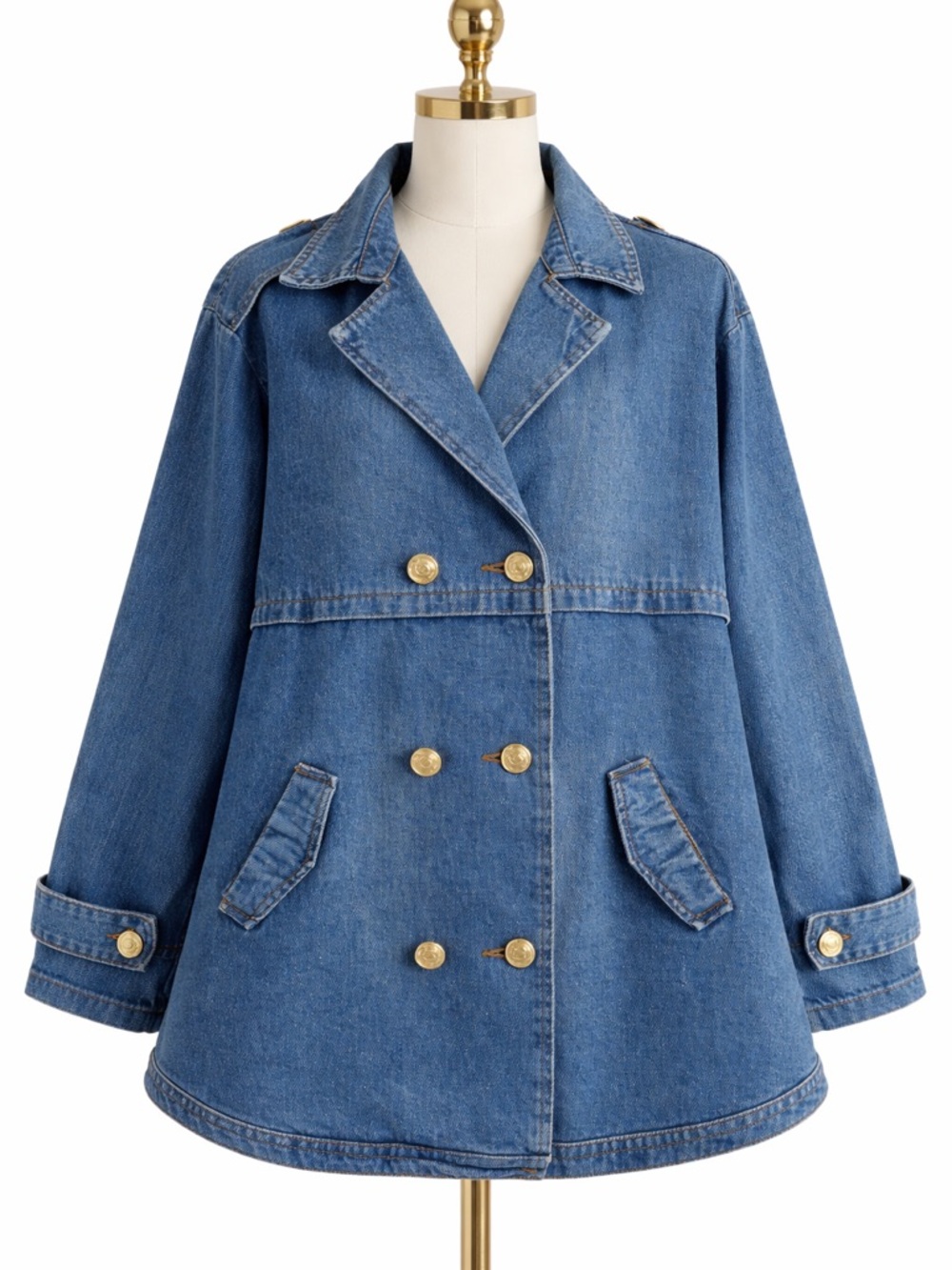 Vintage Blue Denim Jacket Coat